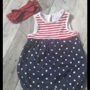 Baby girls 4th of July/MemorialDay outfit